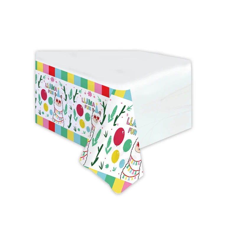 Factory Custom Llama Party Supplies Llama Themed Birthday Party Tableware Kit For 16 Guests