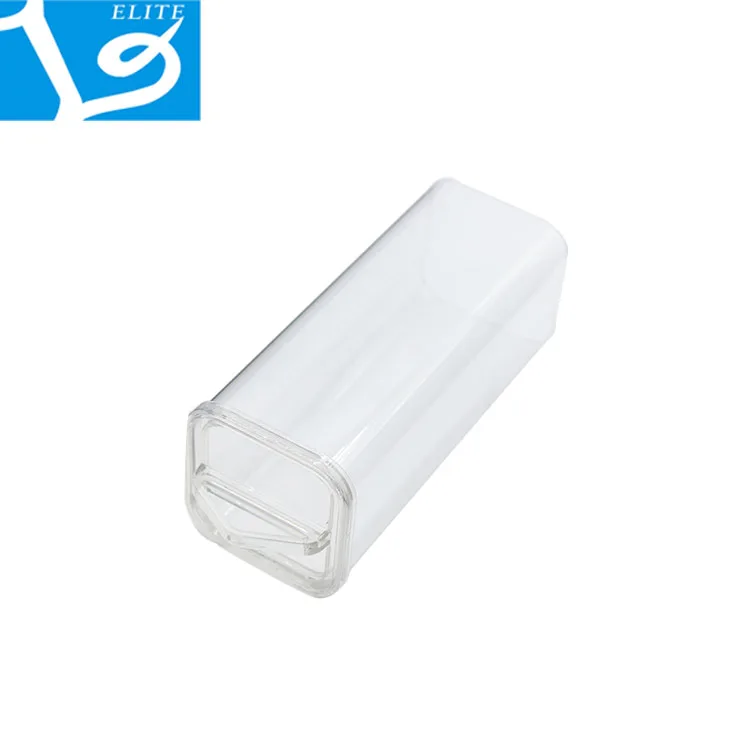 59x59x145/44x44x110/21x21x120  Packaging Clear Plastic Square Tube , Rectangular Petg Tube With Lid