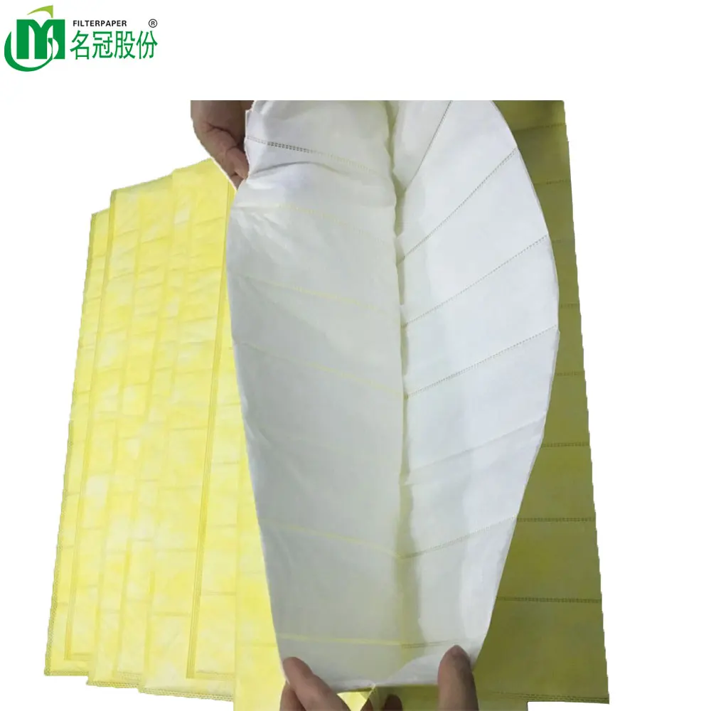 F8 high air permeability dust holding medium efficiency bag filter media