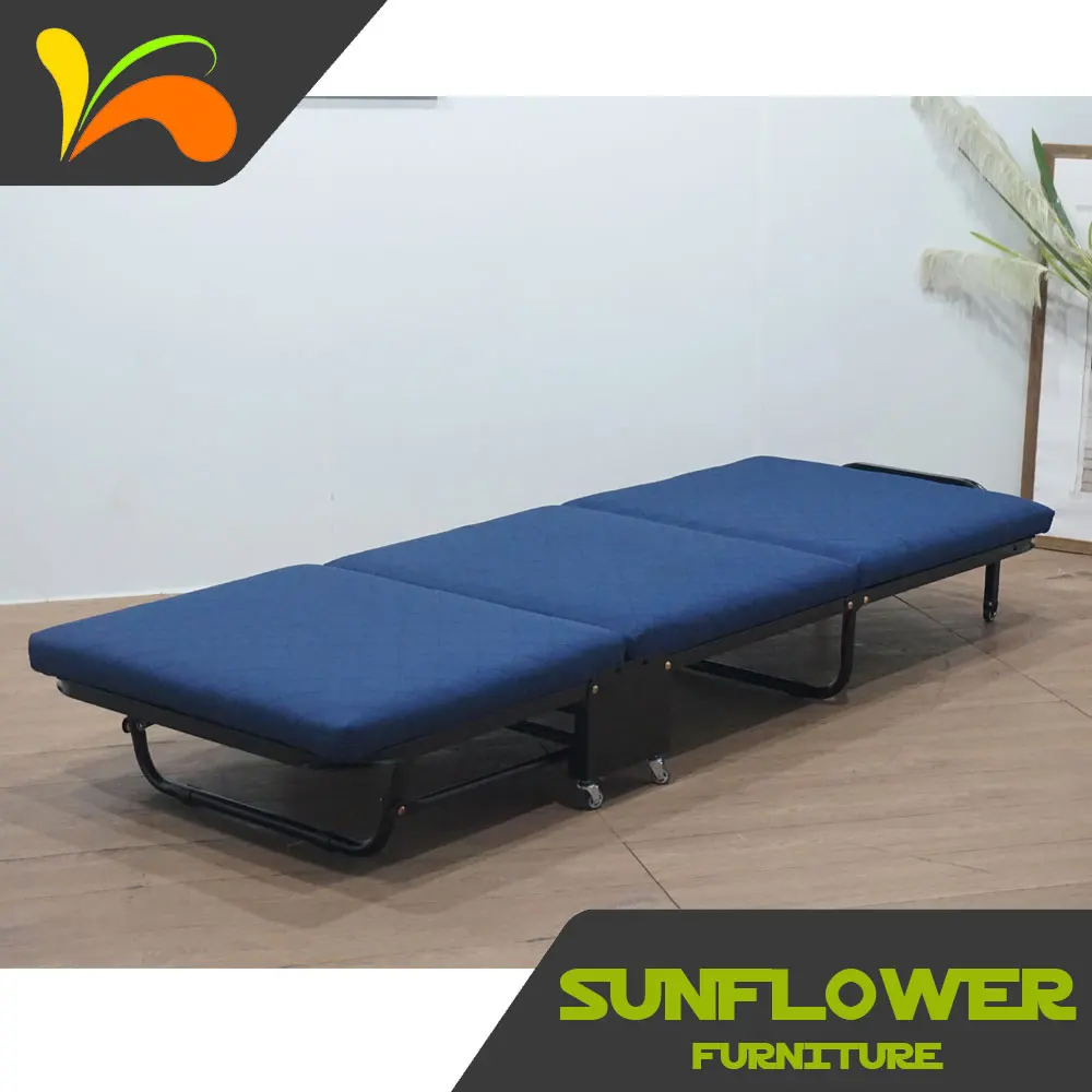 Мебель для дома, портативная компактная металлическая раскладная кровать с матрасом