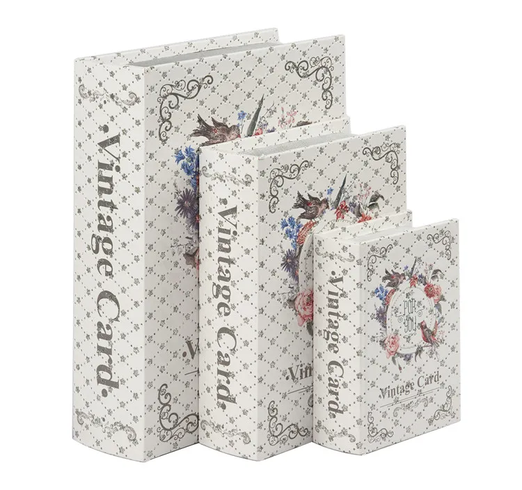
Floral Set of 3 Book Shaped Boxes Factory Price Wholesale 