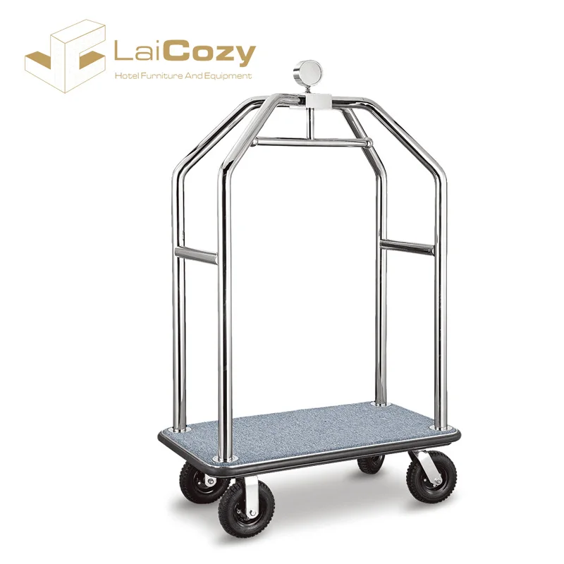  Тележка для багажа LAICOZY из нержавеющей стали в европейском стиле вестибюля
