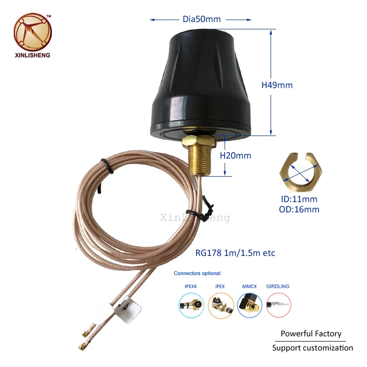 Ipex rg178 1.5m arronna 4g lte antenna with amplifier 2x2 mimo car gps antenne wifi