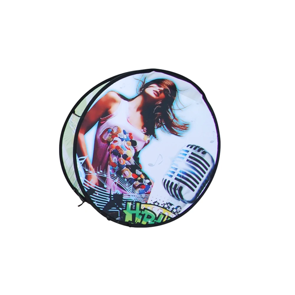 Free Design Outdoor roads golf race advertising custom logo full color print horizontal round vertical pop up a frame banner