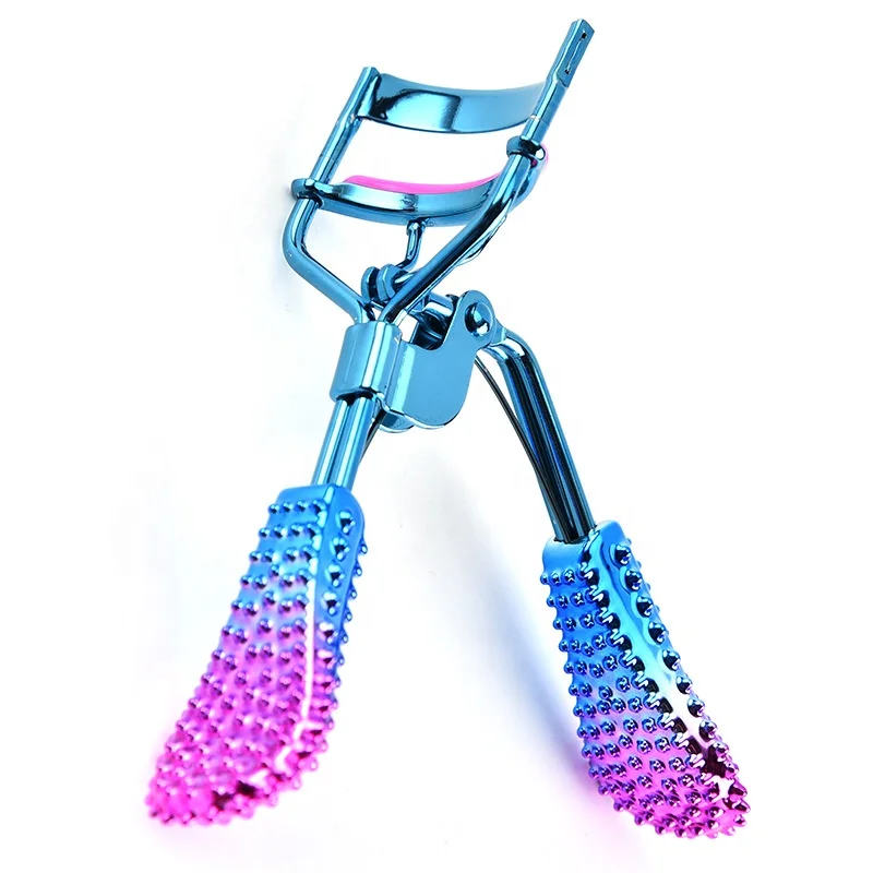 Beautiful Mini Roll Warped Eyelash Curler Plating Handle Portable ABS Material Partial Lash Curler Salon Use Lash Lift Feature
