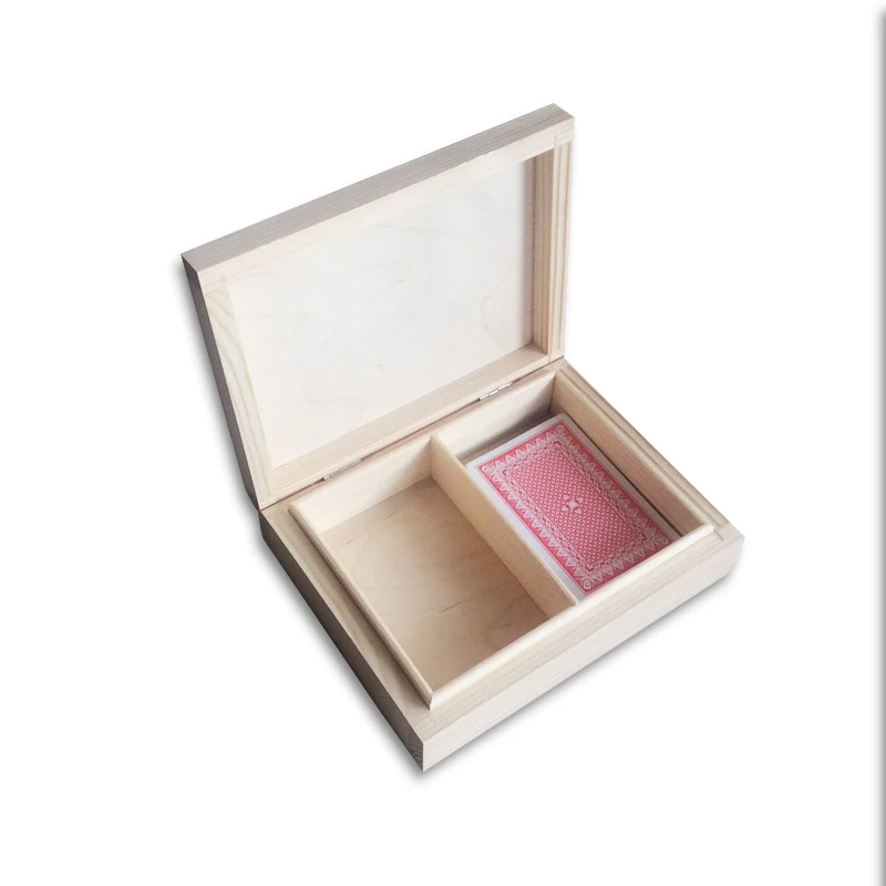 Cheaper custom wood gift box playing card wood box gift packaging