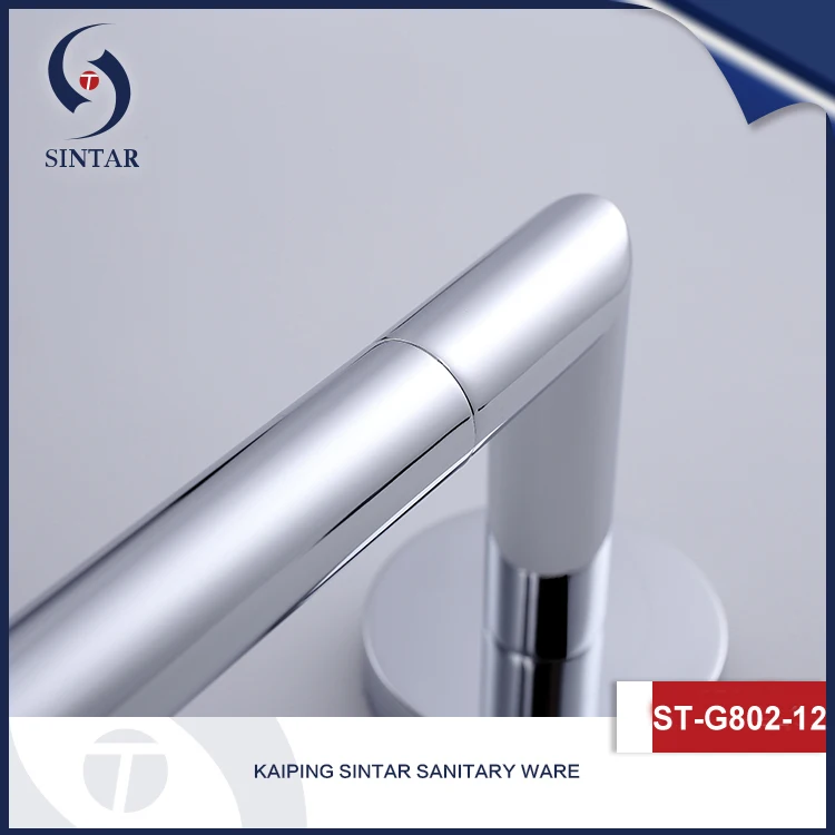 
Zinc alloy Bathroom accessories Single towel bar Chrome Towel rail Factory price 