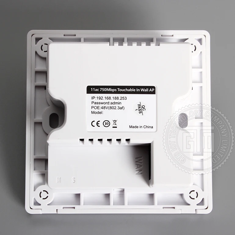 
48V POE power supply 750Mbps 2.4GHz and 5.8Ghz dual frequency In wall Wireless AP with USB 