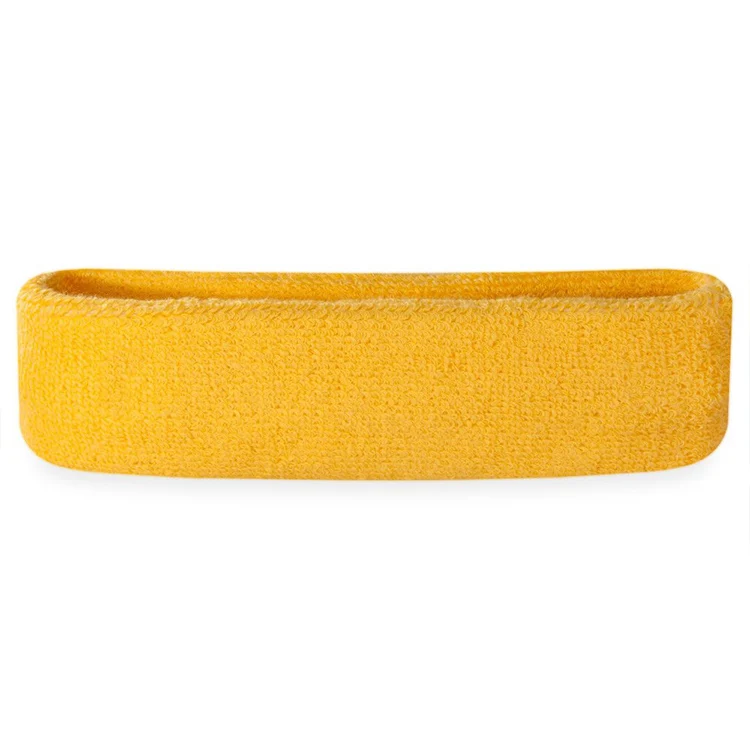 High quality cotton wrist band colorful sport custom logo orange headband sweat band