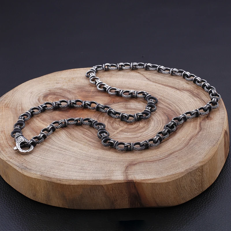 
New Hot Pop Men Jewelry Rocker Long Chain Design Stainless Steel Necklace 
