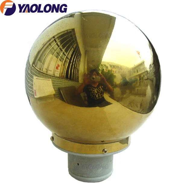 360 degree rotating mirror polish ball top flagpole finials wholesale flag pole factory