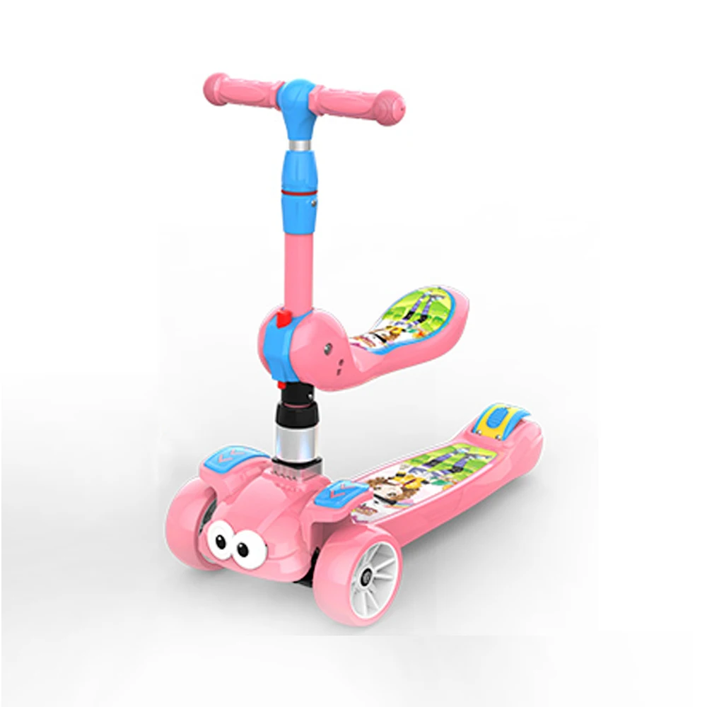 Лидер продаж, качественный мигающий трехколесный детский скутер 3 в 1, подарок на день ребенка