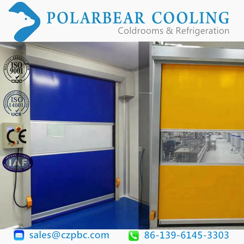 High Speed Industrial Automatic Roller Shutter Door With PVC