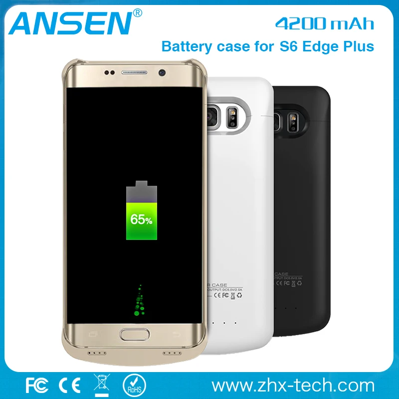 Hot selling 4200mAh External Battery Charger Case for Samsung s6 edge plus BLACK