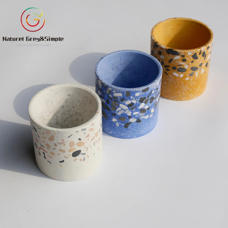 Белый горшок для растений Terrazzo по индивидуальному заказу