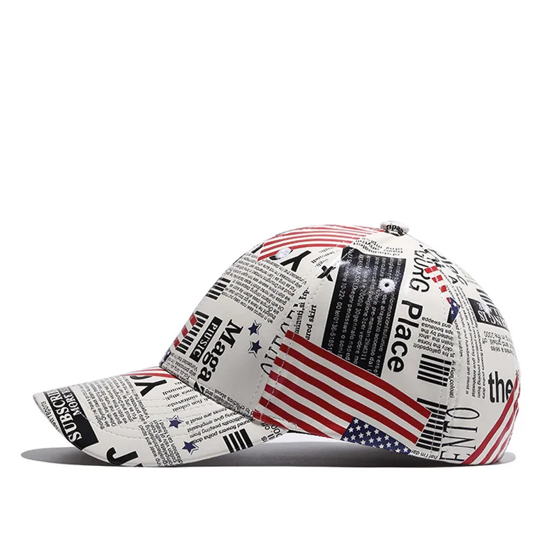 Europe and America Retro Map Design Snapback Bone Hats PU Leather Baseball Cap for Men or Women