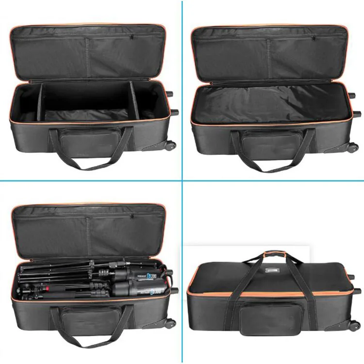 Сумка для камеры Rolley с ремнями и мягким отсеком колесо для осветительной стойки/штатив оборудование для фотостудии
