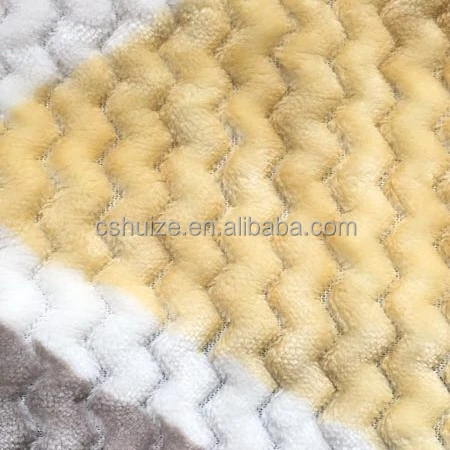 Wholesale 100 polyester Double side printed Flannel fabric for baby blanket