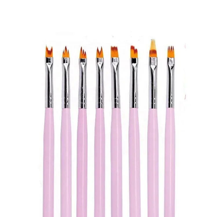 Персонализированный Многофункциональный серебристый пластиковый синтетический пылеотталкивающий акриловый набор кистей для ногтей