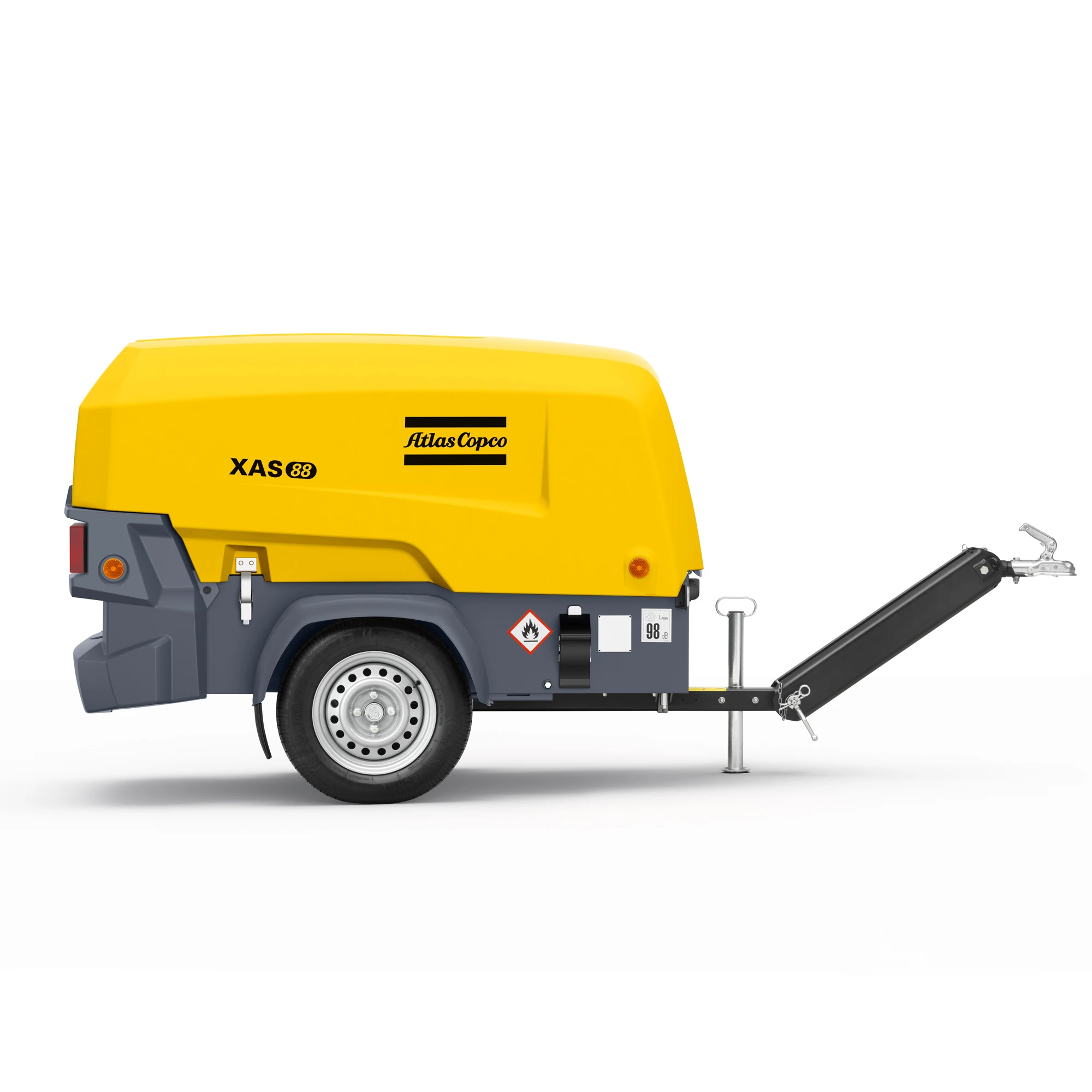 Atlas Copco 180cfm  Portable diesel Air Compressor with Kubota engine