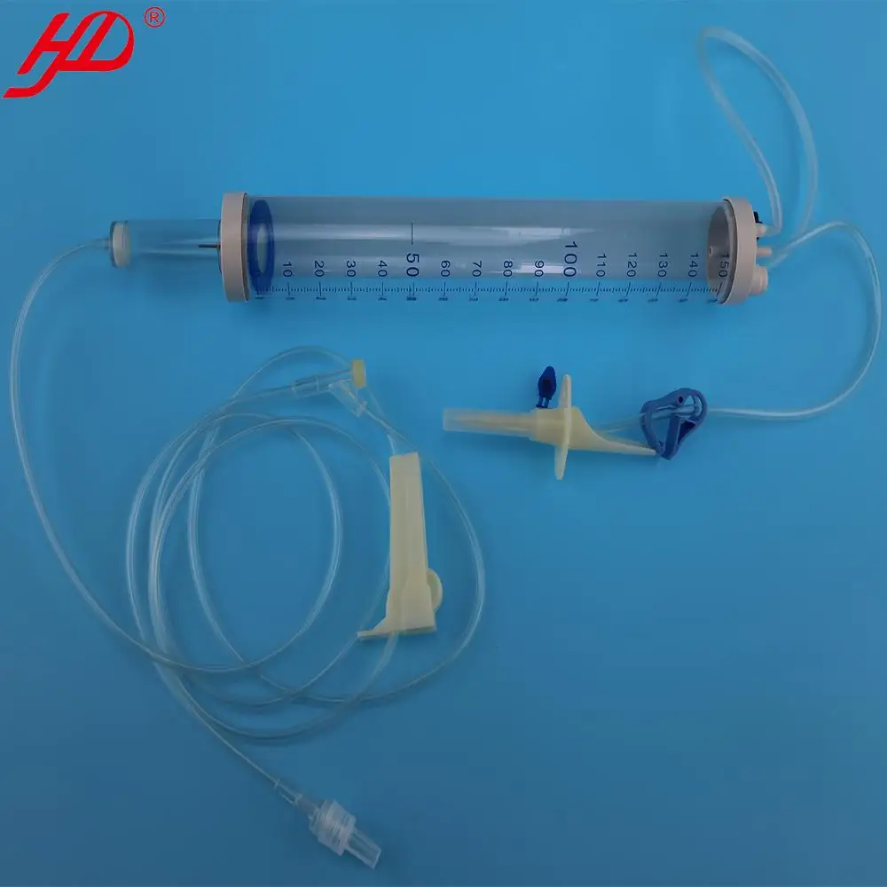 Sterile burette type infusion set for single use