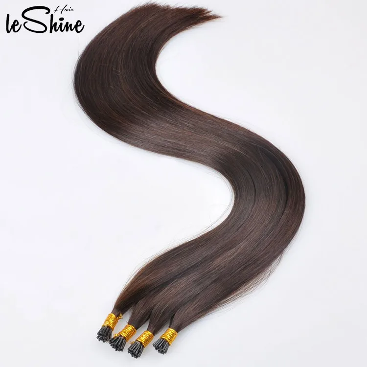 LeShine Hot Selling Keratin Pre Bonded Remy Hair FREE Mongolian Double Drawn Bleaching Hair Extension I-tip Hair
