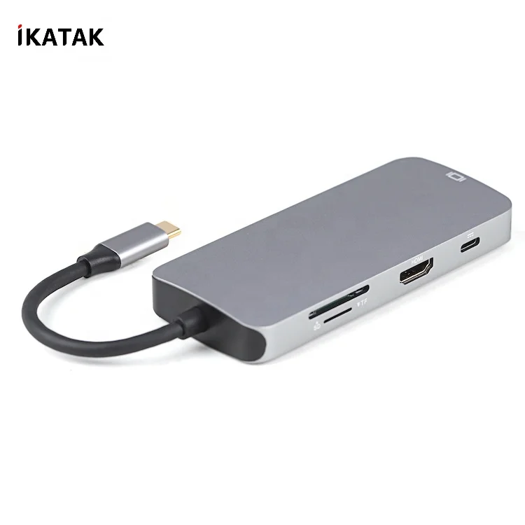 Новый продукт 8 в 1 USB 3 0 концентратор HD VGA Цифровой AV USB-C