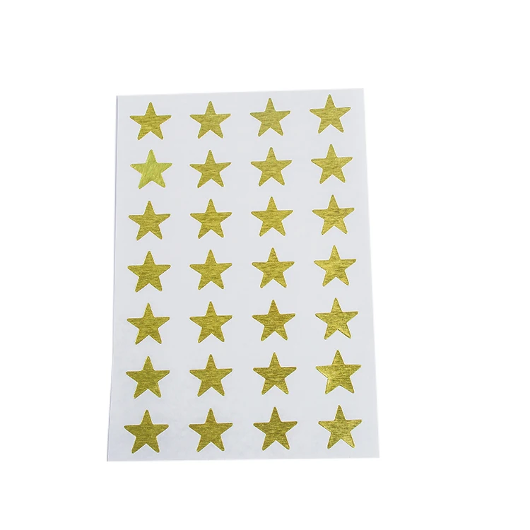 Promotional star shaped self-adhesive sticker for kids