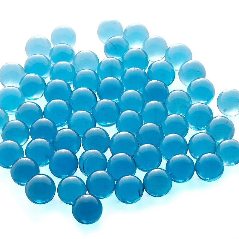 16MM And 25MM Clear Sea Blue Glass Marbles