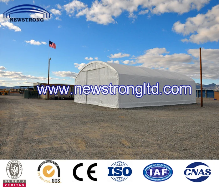 Tarpaulin Fabric Cover Metal Frame Storage Building