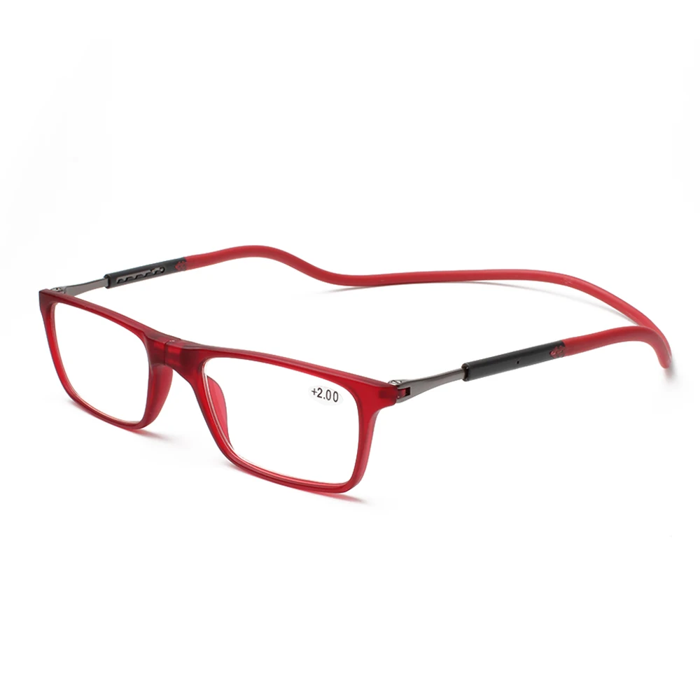 Adjustable hinge magnetic split reader reading glasses