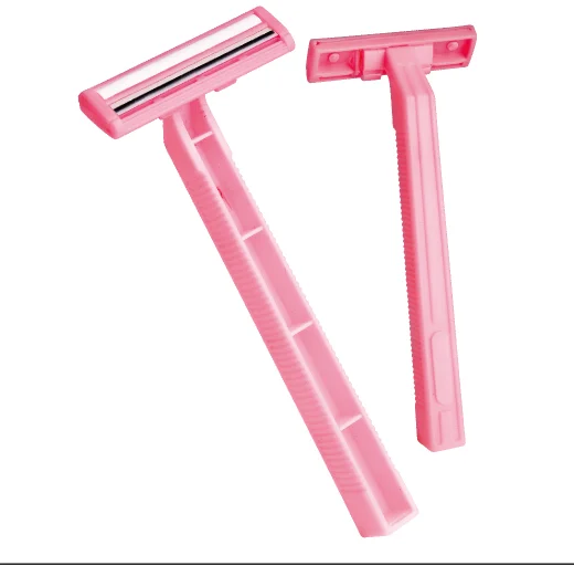 Twin Blade Razor Stainless Steel Blade Disposable Plastic Handle No Electronic Disposable Razor