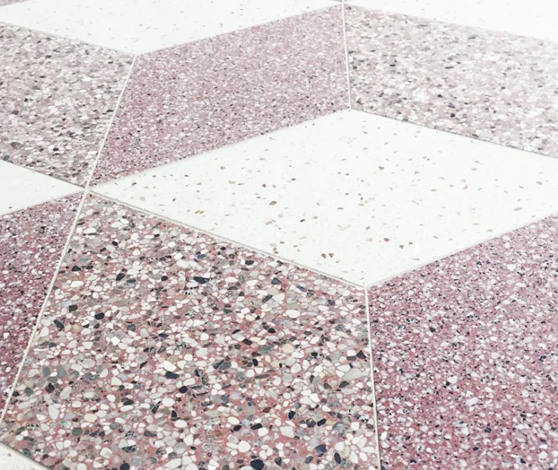 Artifical Terrazzo pink slabs cheap terrazzo tile