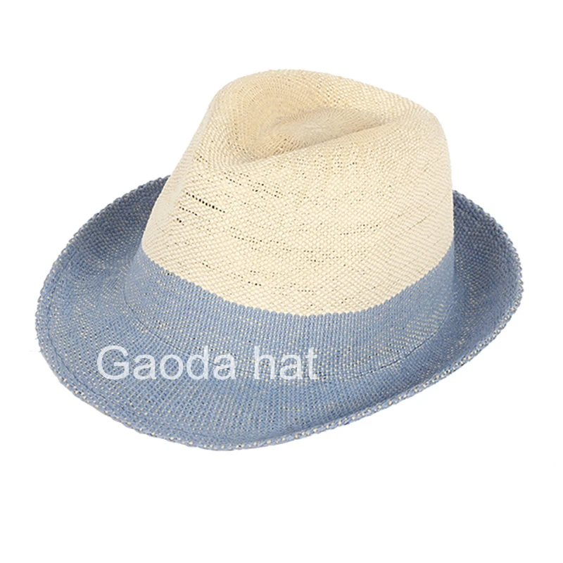 blue fedora wholesale 2 tone hats men and women