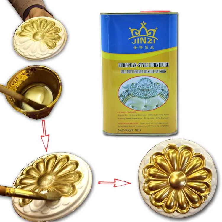 
2018 China best gold paint for furniture building statue Thailand/metallic gold powder coating paint 