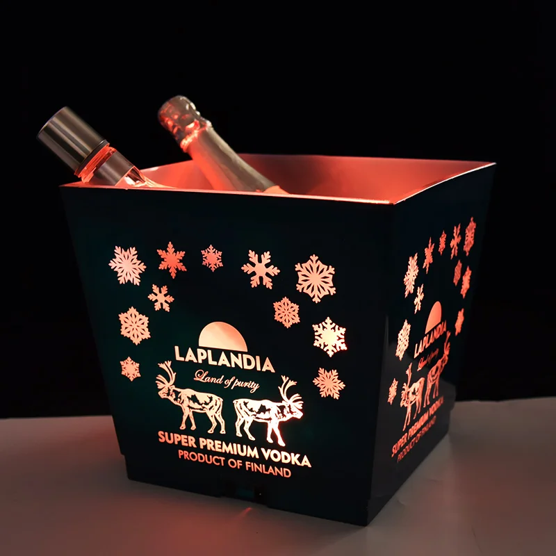 Best Cheap Square for Beer Wine Champagne Customized  Nightclub Modern Led Lights Ice Bucket