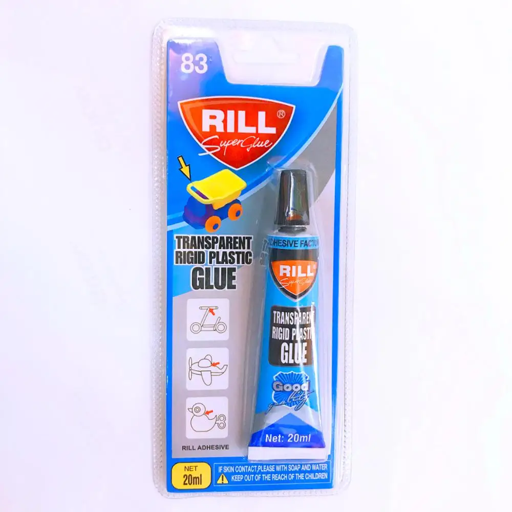 Rill brand 20ml Plastic toy glue Transparent rigid plastic glue