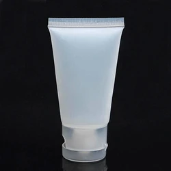 Clear Transparent frosted Cosmetic Plastic Soft Tube for face wash eyelash container