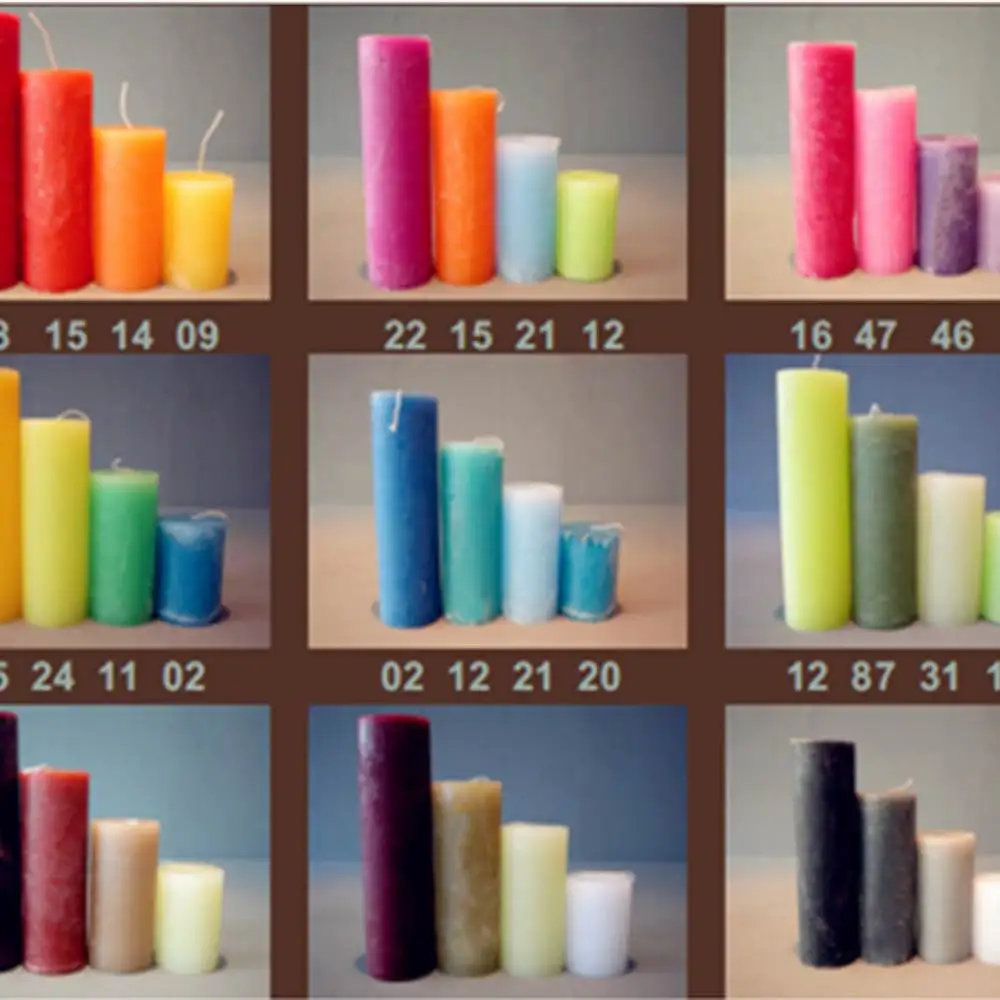 Pillar shape paraffin wax scented candle