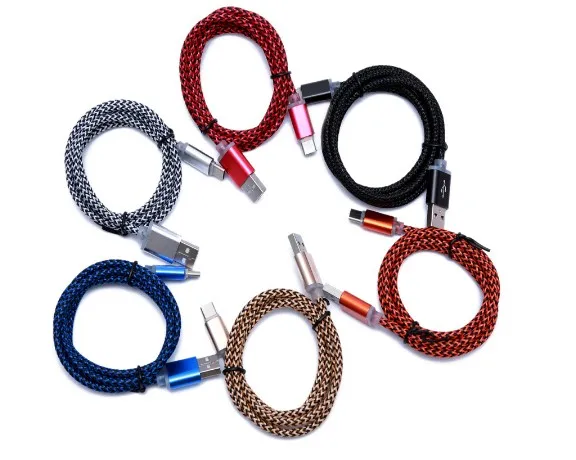1m 3feet 3 feet Wholesale For Iphone  Nylon Braided usb charger power Cable For Iphone 6 7 8 x xs 11 12 13 pro max data Cable