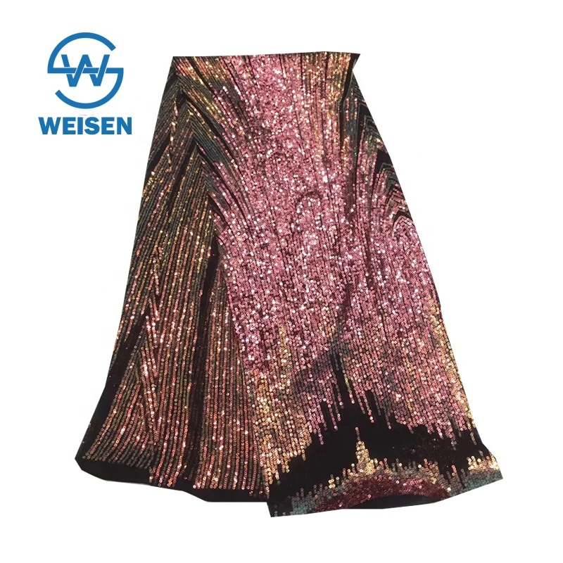 Wholesale Dress Tulle Stretch Mesh Glitter Colourful Unique Sequin Fabric 2023