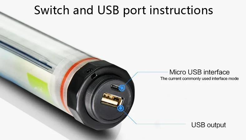 Водонепроницаемый светодиодный фонарик для дайвинга с внешним аккумулятором