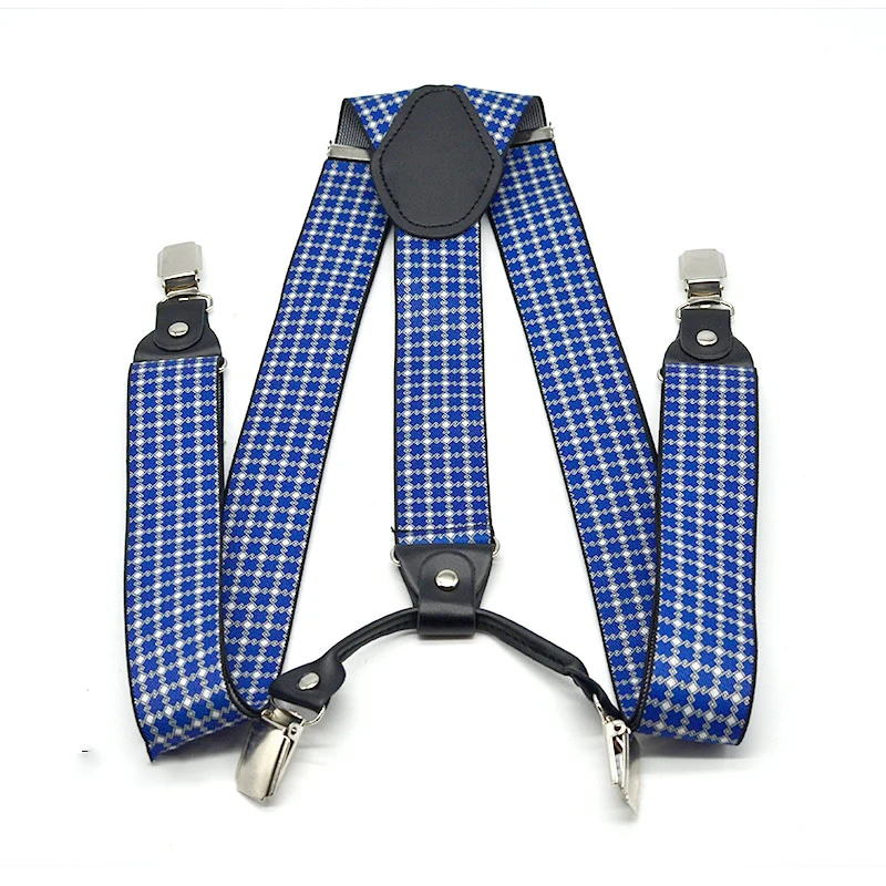 3,5 см Ширина подтяжки для 4 клипы Щепка металла мужские подтяжки индивидуальный логотип формальный стиль оптом по низкой цене