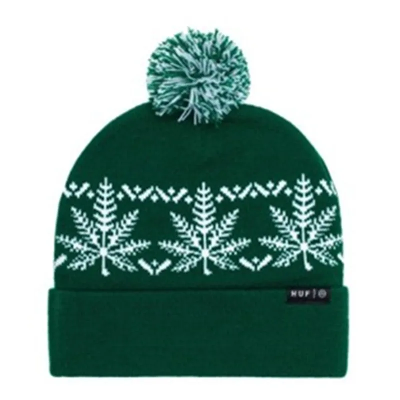 
Cheap Custom 100% Acrylic Knit Men Pom Pom Winter Beanie Hat Jacquard Beanie 