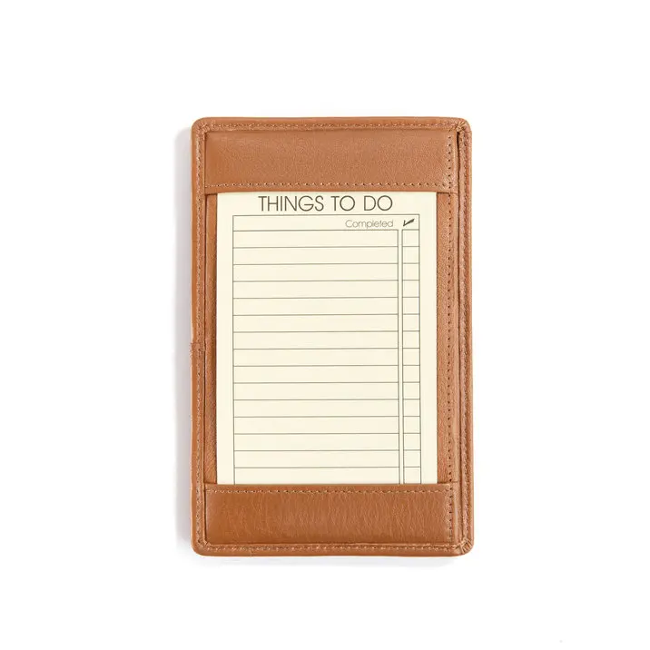 Mini PU leather pocket note memo pad jotter logo customized