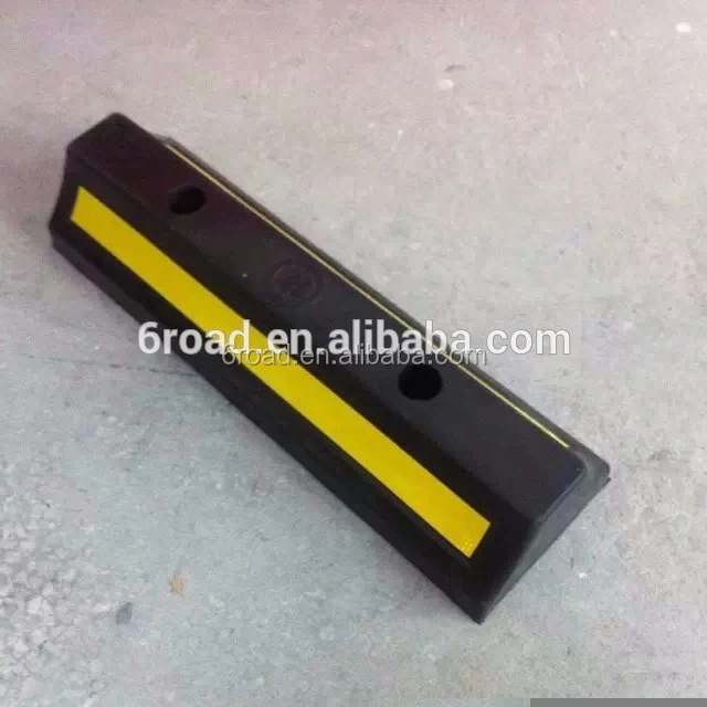 Rubber car wheel stopper, Parking stop
