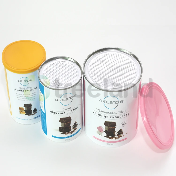 Food Grade Round Paper Packaging Tube Composite Paper Can for Food Powder