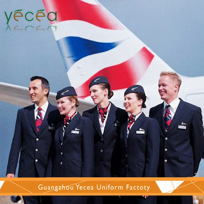 New design Fashionable Aircraft commander/Captain Airline Flight Attendant Uniform Wholesale &Customized logo