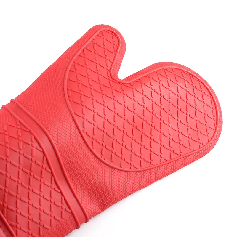 Heat Resistant Silicone Oven Mitts Cotton Lining silicone Gloves for Oven freezer Microwave Oven
