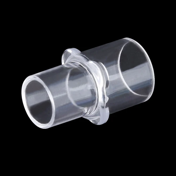 Disposable medical plastic connector for breathing circuits catheter mount elbow tube connector
